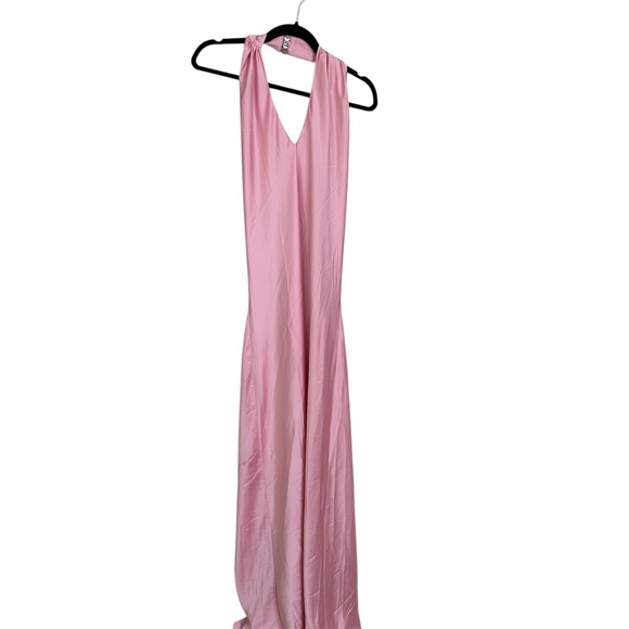 Show Me Your MuMu Dresses & Skirts - Show me your MuMu Women’s Pink Jasmine Halter V-Neck Maxi Dress Sz M NWOT